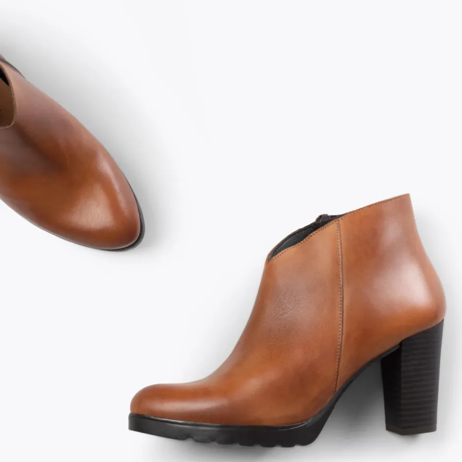 botn_cremallera__marrn_br_0.webp Calzaro Botas Bajas Y Botines | Botín Cremallera 22609 Marrón Brandy