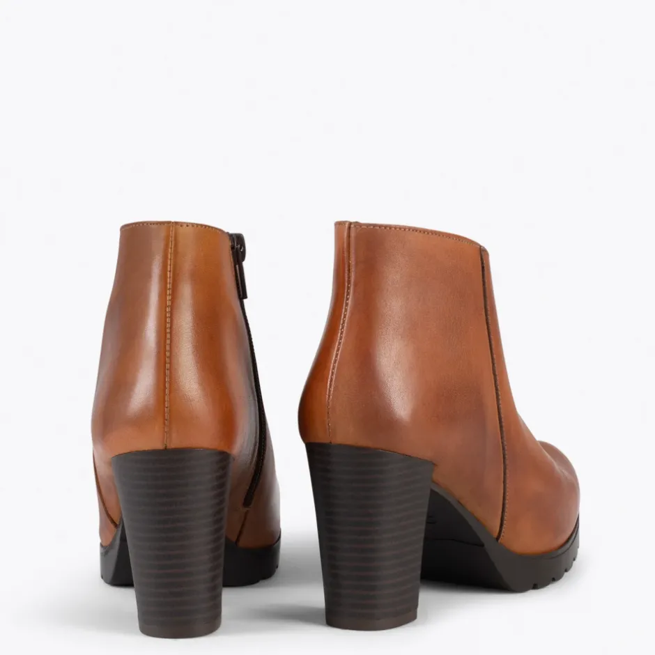botn_cremallera__marrn_br_2.webp Calzaro Botas Bajas Y Botines | Botín Cremallera 22609 Marrón Brandy
