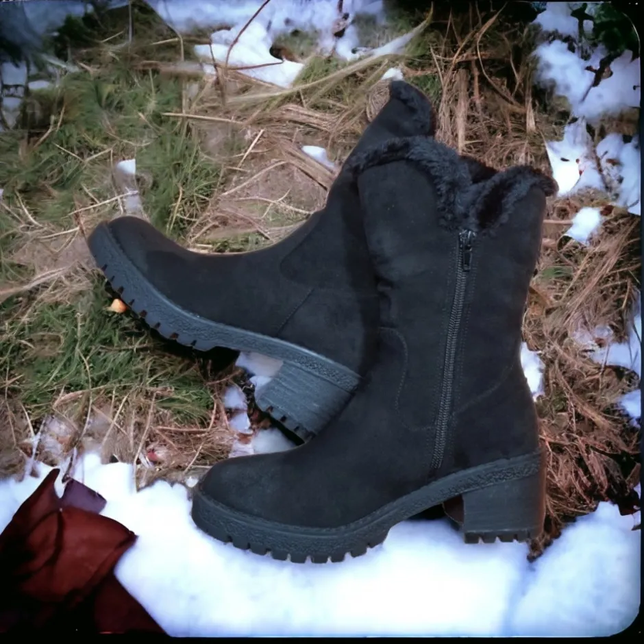 botn_cremallera__negro_1-1.webp Calzaro Botas De Pelo | Botín Cremallera 2217 Negro