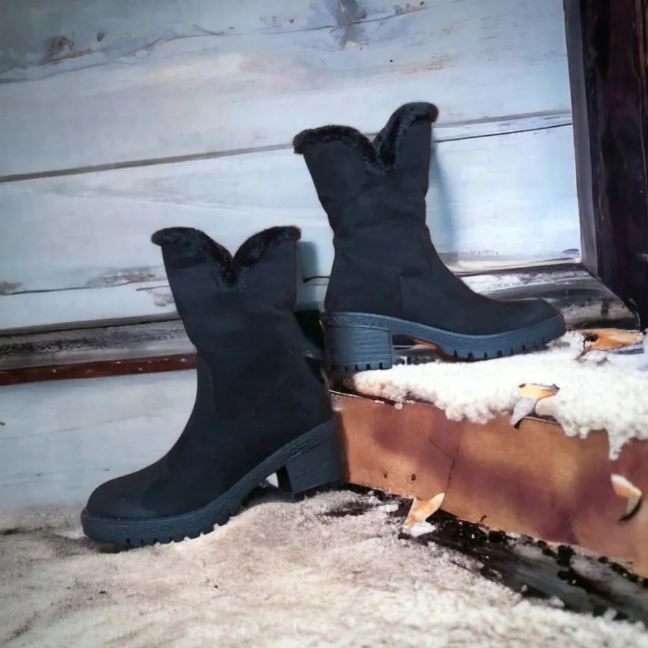botn_cremallera__negro_2-1.webp Calzaro Botas De Pelo | Botín Cremallera 2217 Negro