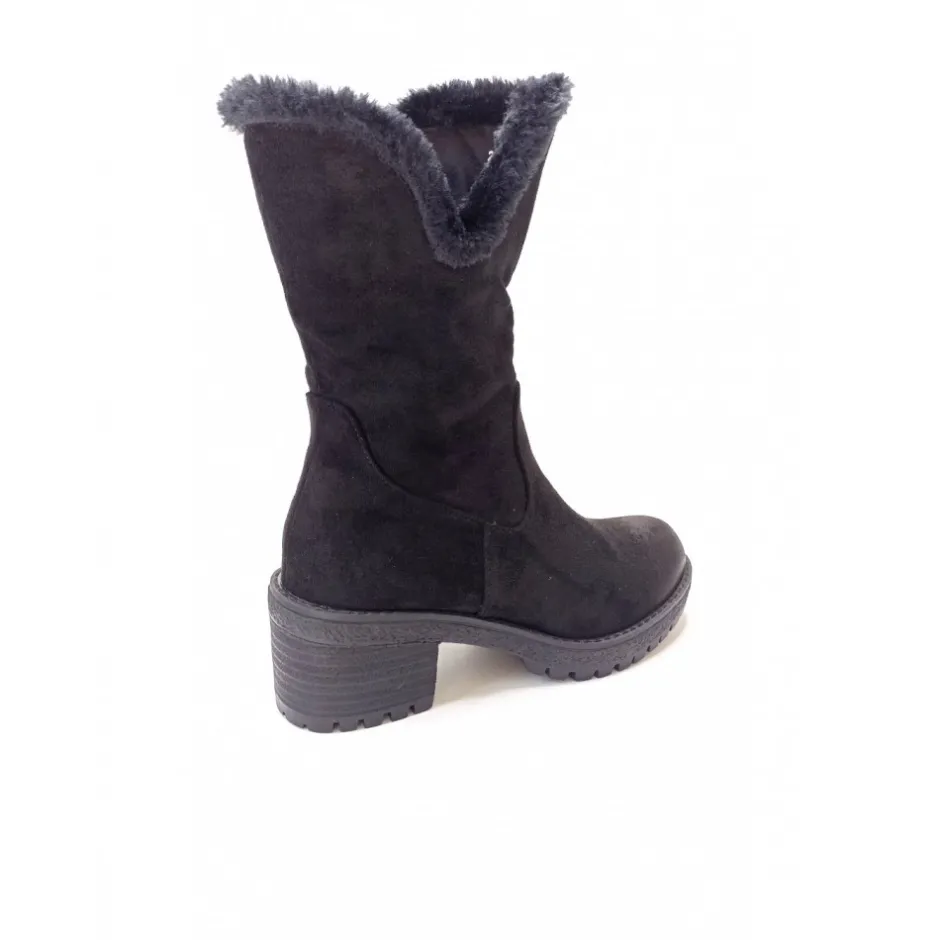 botn_cremallera__negro_7-1.webp Calzaro Botas De Pelo | Botín Cremallera 2217 Negro