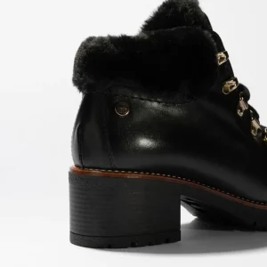 Calzaro Botas De Pelo | Botas Bajas Y Botines | Botín Napa 2522 Argollas con Detalle Pelo en Negro