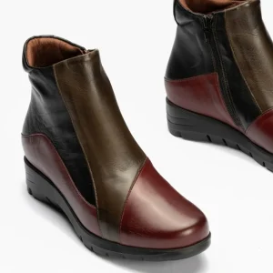 Calzaro Botas Bajas Y Botines | Botín Napa Combinado 2301 Combinado 4