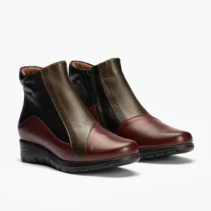 Calzaro Botas Bajas Y Botines | Botín Napa Combinado 2301 Combinado 4