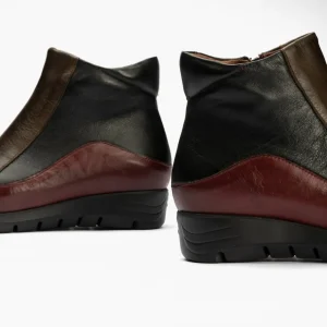 Calzaro Botas Bajas Y Botines | Botín Napa Combinado 2301 Combinado 4