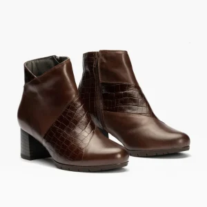 Calzaro Confort | Botín tacón combinado 1044 bicolor marrón