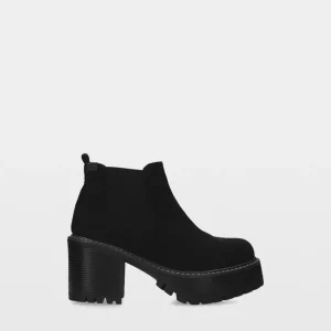 Calzaro Botas Bajas Y Botines | Botín tacón Heat en negro microfibra