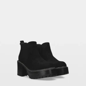 Calzaro Botas Bajas Y Botines | Botín tacón Heat en negro microfibra