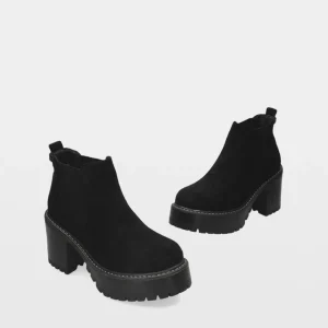 Calzaro Botas Bajas Y Botines | Botín tacón Heat en negro microfibra