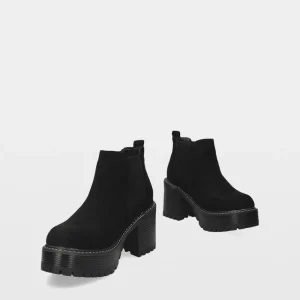 Calzaro Botas Bajas Y Botines | Botín tacón Heat en negro microfibra