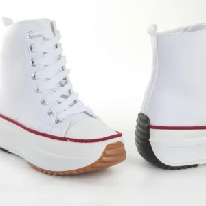 Calzaro Deportivas | Deportiva Bota 878  Blanca Roja
