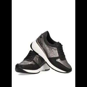 Calzaro Deportivas | Confort | Deportivas Acolchadas con Elásticos Mujer Armony Angera 50219 Negra