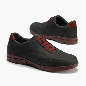 Calzaro Zapatos Con Cordones | Deportivo Hombre 4961 con Elásticos y Nobuck Azul