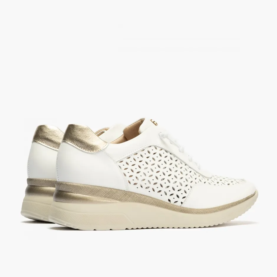 deportivos_de_mujer__en_p_3.webp Calzaro Deportivas | Deportivos de Mujer 5664 en Piel con Cordones Elásticos y Plataforma y con Cordones Elásticos Blanca.