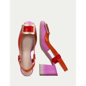 Calzaro Zapatos De Tac贸n | Destalonado 232668 Australia Naranja Papaya Pink.