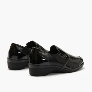 Calzaro Confort | Manoletina Clásica Combinada Con Charol 1014 Negro