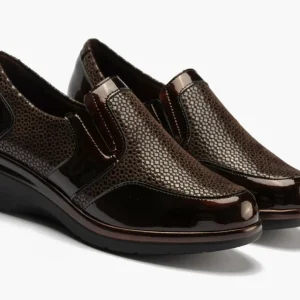 Calzaro Confort | Manoletina con Lycra para mujer 5310 Color Marrón Chocolate