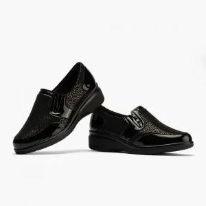Calzaro Confort | Manoletina con lycra para mujer 10020 color negro