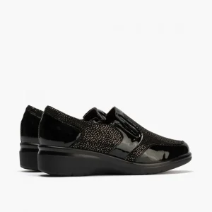 Calzaro Confort | Manoletina con lycra para mujer 10020 color negro