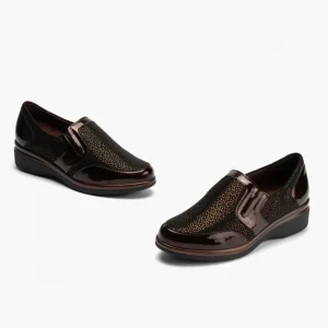 Calzaro Confort | Manoletina con Lycra para Mujer 10020 Color Marrón.
