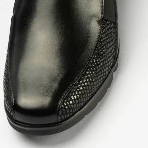 Calzaro Confort | Manoletinas 1602 Confort Lucido/Boa/Charol Negro