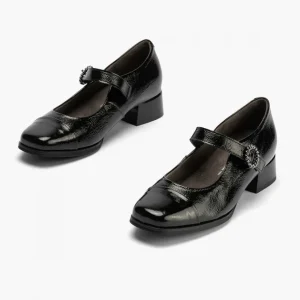 Calzaro Zapatos De Tac贸n | Confort | Mercedes en Charol Mujer 10111 Color Negro.