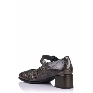 Calzaro Zapatos De Tac贸n | Confort | Mercedes en Coco Charol para Mujer 10122 Color Humo.