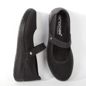 Calzaro Confort | Merceditas Confort Elástico Mujer 23463 Negro