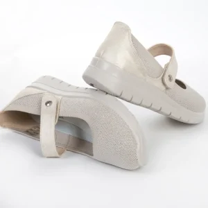 Calzaro Confort | Merceditas Confort Elástico Mujer 23463 Beige