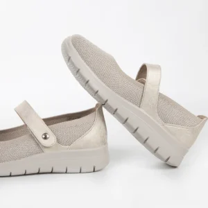 Calzaro Confort | Merceditas Confort Elástico Mujer 23463 Beige