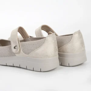 Calzaro Confort | Merceditas Confort Elástico Mujer 23463 Beige