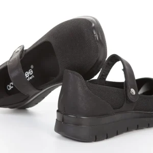 Calzaro Confort | Merceditas Confort Elástico Mujer 23463 Negro