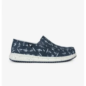 Calzaro Mocasines | Deportivas Casual | Mocasin Slip On Bones Marino Blanco.