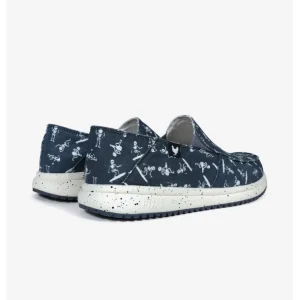 Calzaro Mocasines | Deportivas Casual | Mocasin Slip On Bones Marino Blanco.
