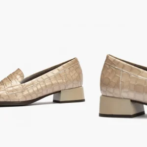 Calzaro Zapatos De Tac贸n | Confort | Mocasines 5423 con Tacón Bajo Piedra de Mujer