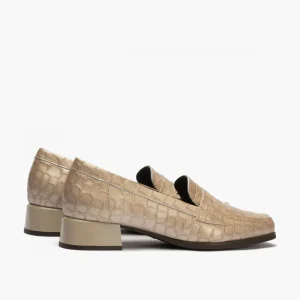 Calzaro Zapatos De Tac贸n | Confort | Mocasines 5423 con Tacón Bajo Piedra de Mujer