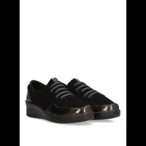 Calzaro Confort | Mocasines Elásticos Mujer Armony 60007 Carsoli Negro