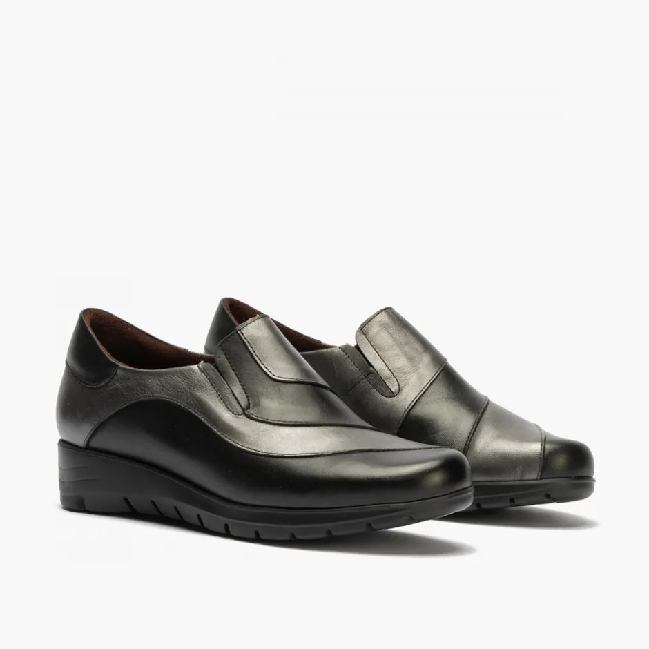 mocasines_manoletina_piez_0.webp Calzaro Confort | Mocasines Manoletina piezas 2701 Metal Grafito Negro