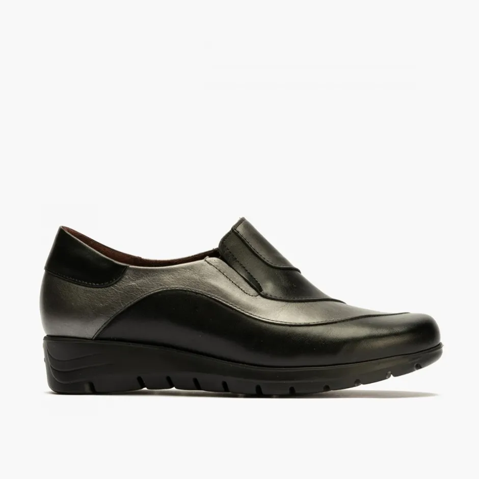 mocasines_manoletina_piez_4.webp Calzaro Confort | Mocasines Manoletina piezas 2701 Metal Grafito Negro