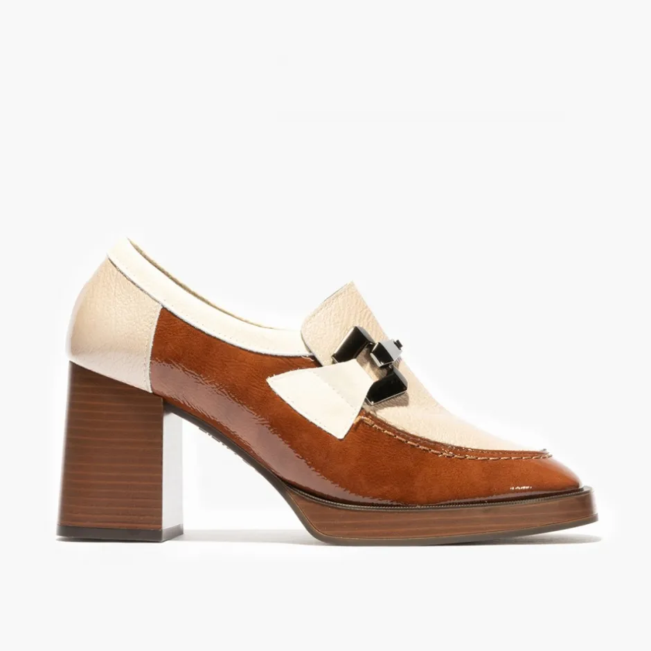 mocasinpiel_charol__cuero_4.webp Calzaro Zapatos De Tac贸n | MocasinPiel Charol 5484 Cuero-Piedra-Beige.