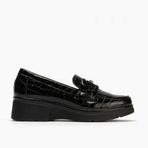 Calzaro Mocasines | Confort | Mocasín Coco Adorno de Mujer 10053 Color Negro.