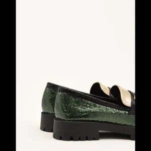 Calzaro Mocasines | Casual | Mocasín de Charol 459H771 en Verde y Dorado