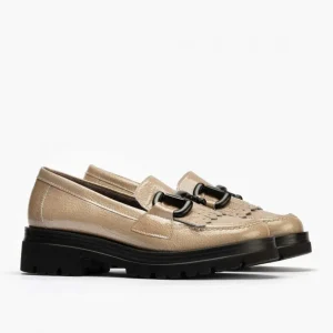 Calzaro Mocasines | Confort | Mocasín en Charol Mujer 10096 Color Piedra.