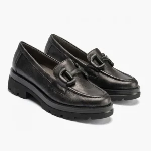 Calzaro Mocasines | Confort | Mocasín en Laminado Adorno de Mujer 10094 Color Antracita.