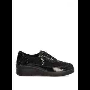 Calzaro Confort | MocasínBrillos Elásticos Mujer Armony 60008 Negro