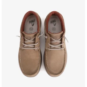 Calzaro Zapatos Con Cordones | Deportivas Casual | Nautico Java Beige