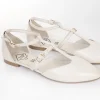 Calzaro Bailarinas | Mocasines | Sabrina Abierta Piel Hebillas 23334 Hielo