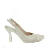 Calzaro Zapatos De Tac贸n | Salón Destalonado Tacón Sami 2 Combinado Champán Oro