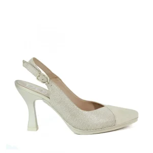 Calzaro Zapatos De Tac贸n | Salón Destalonado Tacón Sami 2 Combinado Champán Oro