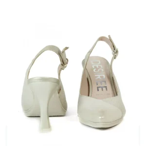 Calzaro Zapatos De Tac贸n | Salón Destalonado Tacón Sami 2 Combinado Champán Oro